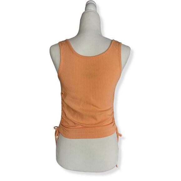 Zoe & Liv Orange Croptop with side ruching M - Picture 2 of 3